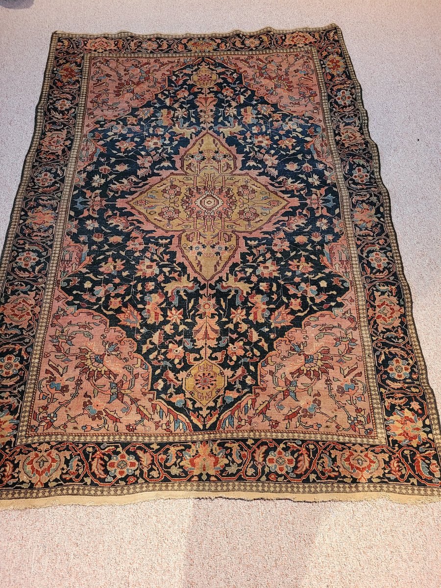 Persian Saruk Ferahan Rug 1890s pasadenarugs