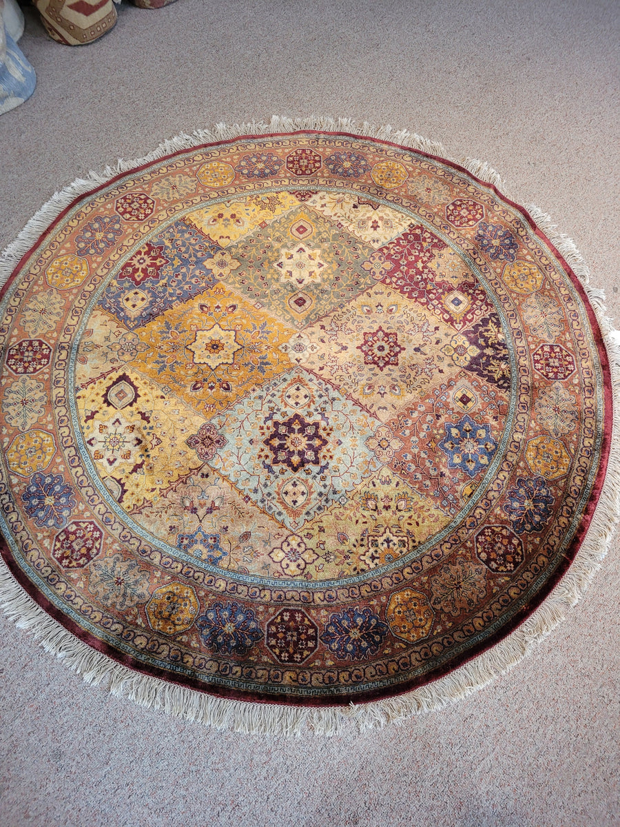 Indian Round Rug 2000s – pasadena-rugs